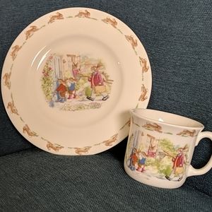 Vintage Royal Doulton Bunnykin cup and dish
